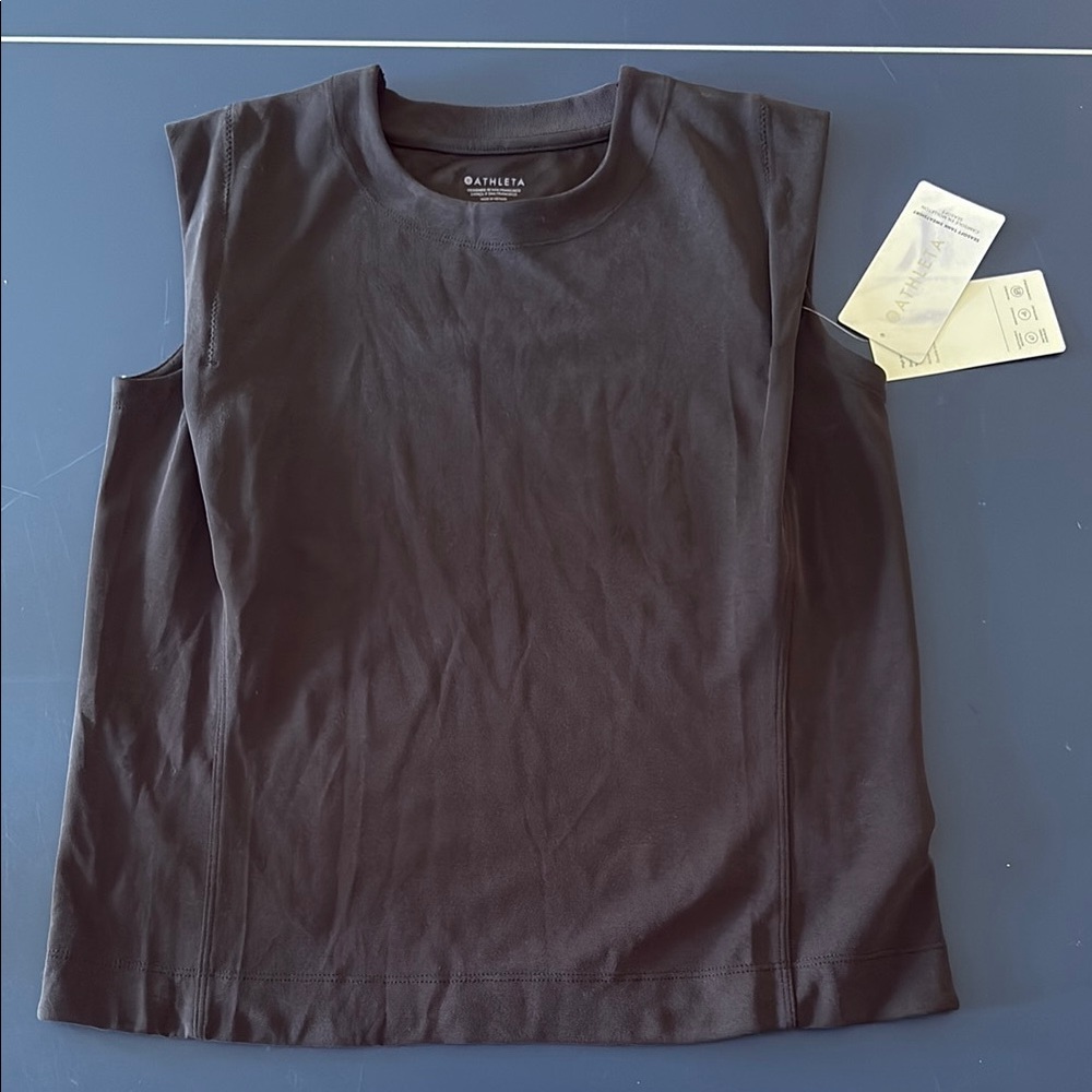Athleta Charcoal Sleeveless Tee